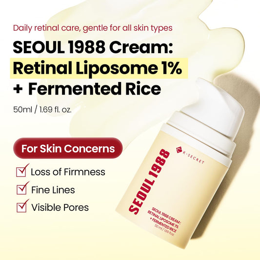 K-SECRET open cream texture close-up showing smooth, lightweight finish