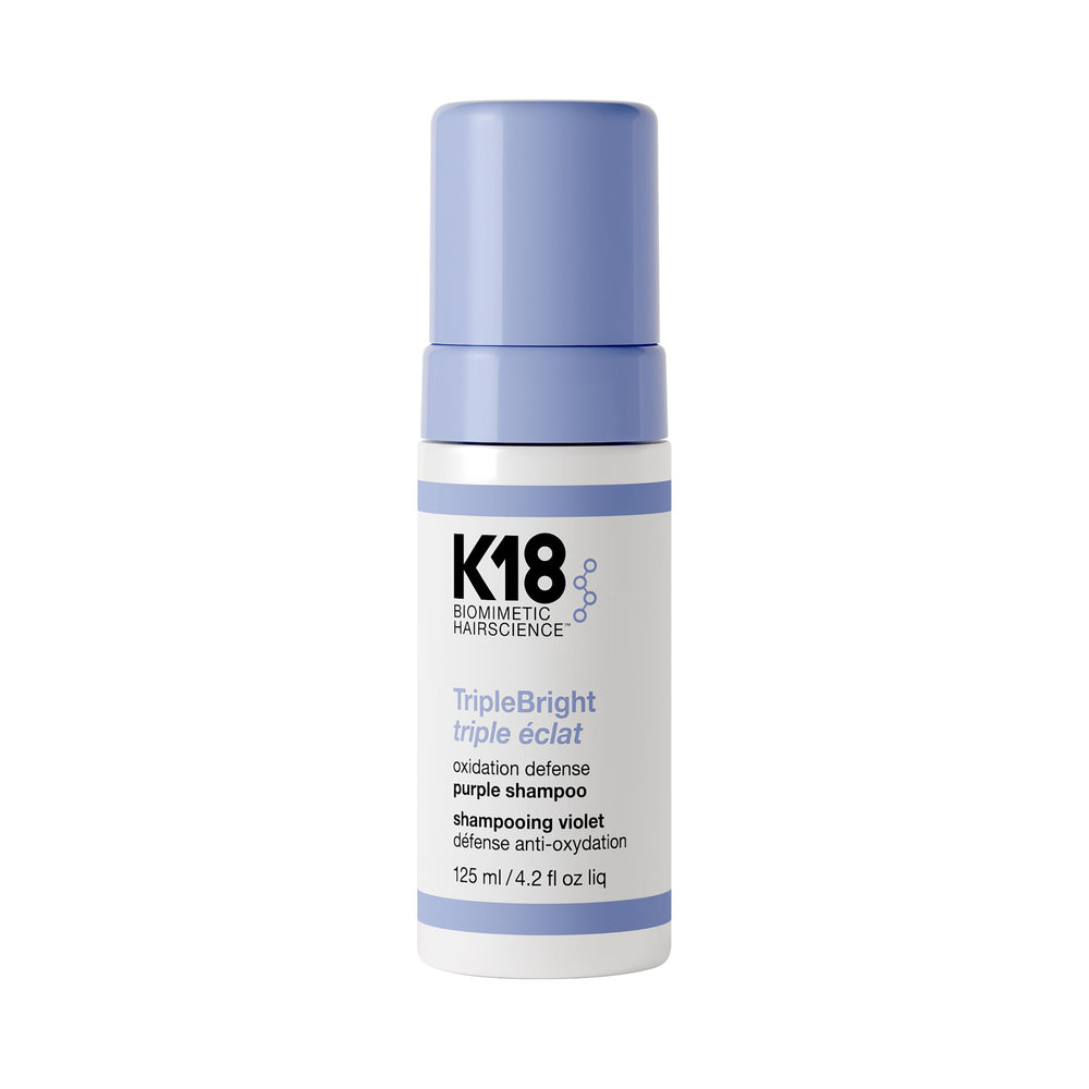 K18 bottle front view showing product and clear benefit of brass removal