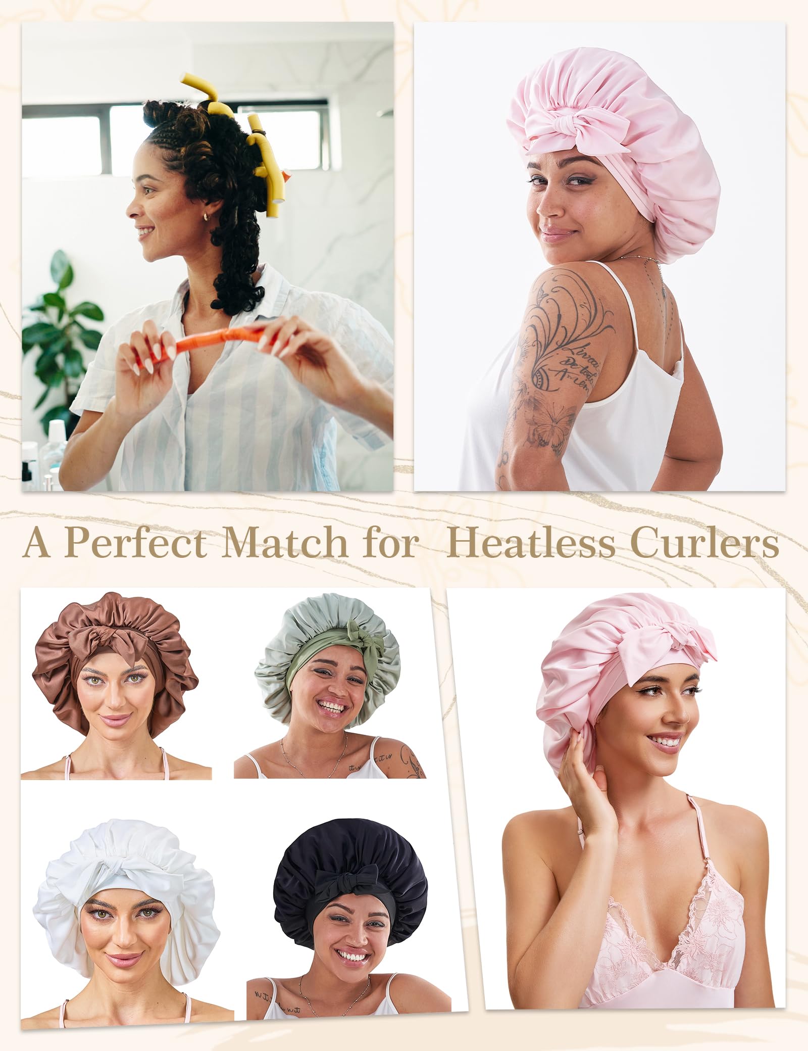 KAAHYNNO bonnet next to hand scale shows generous interior space for long hair