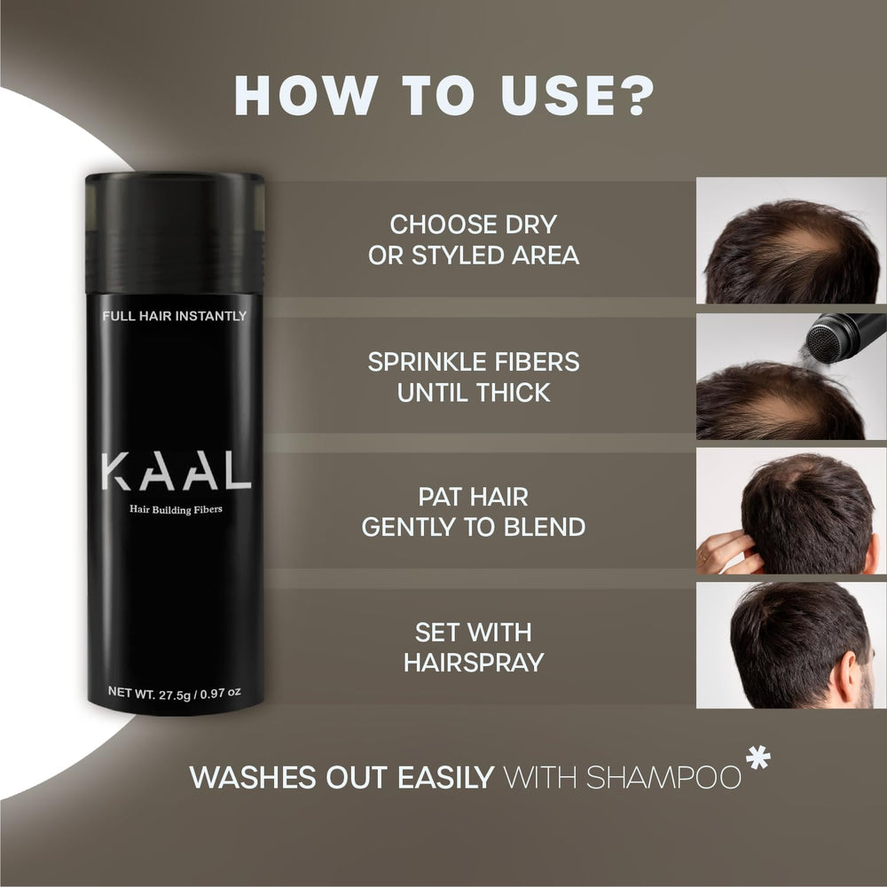 KAAL in-use at mirror illustrating fast styling and boosted hair confidence