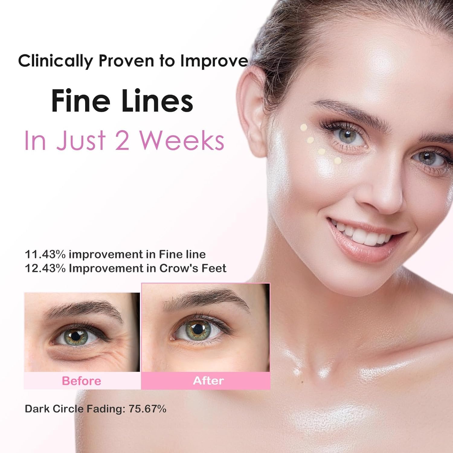 Kabowa under‑eye patches in hand reducing puffiness and brightening eyes