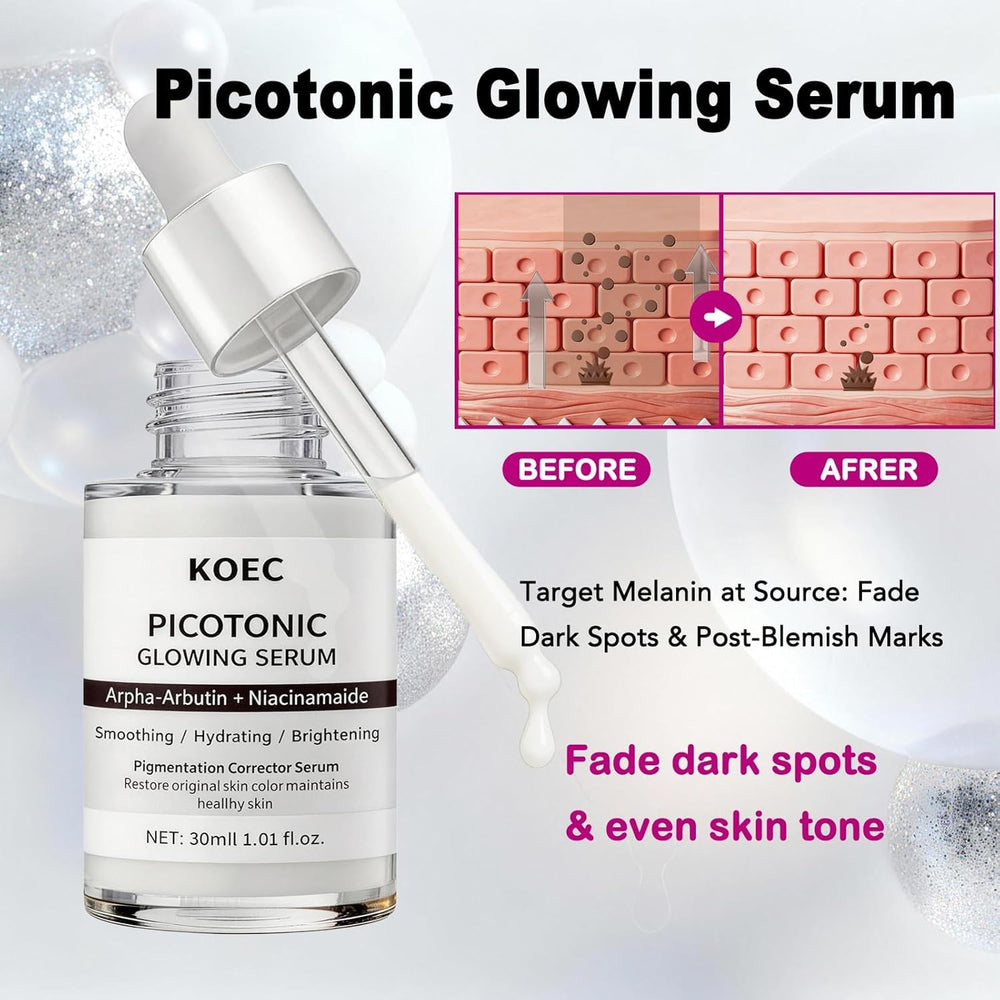 Kabowa serum before and after texture comparison showing refined pores