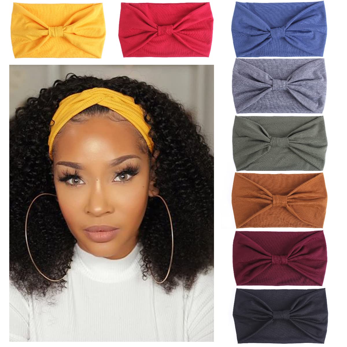 Kachanaa front view of eight-pack headbands showing variety and convenience