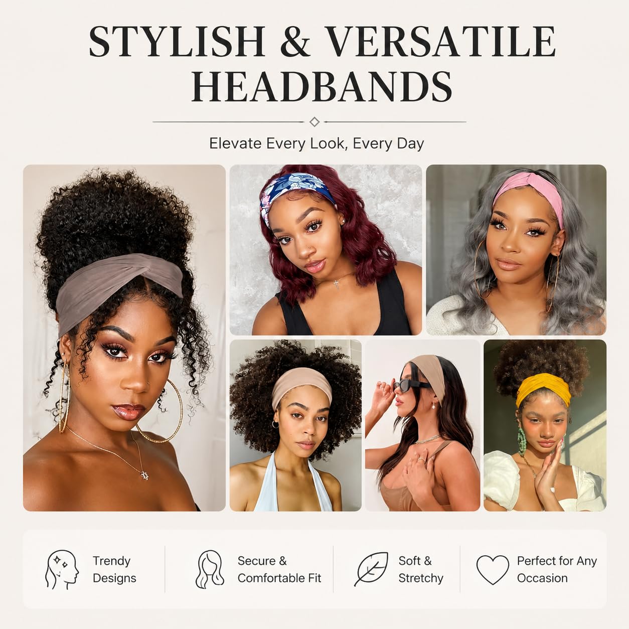 Kachanaa headband worn while running to keep hair controlled and comfortable
