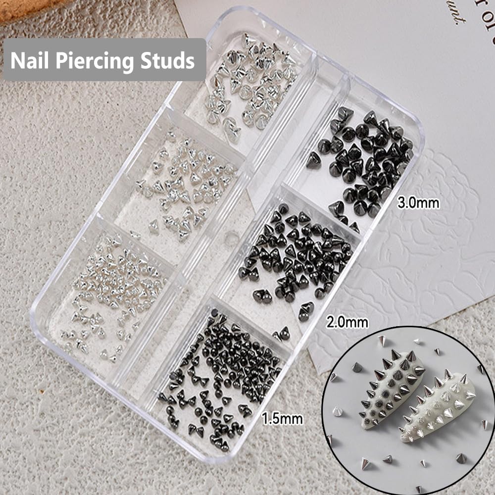KACHIMOO arrangement of black and silver studs showing mix-and-match styling options