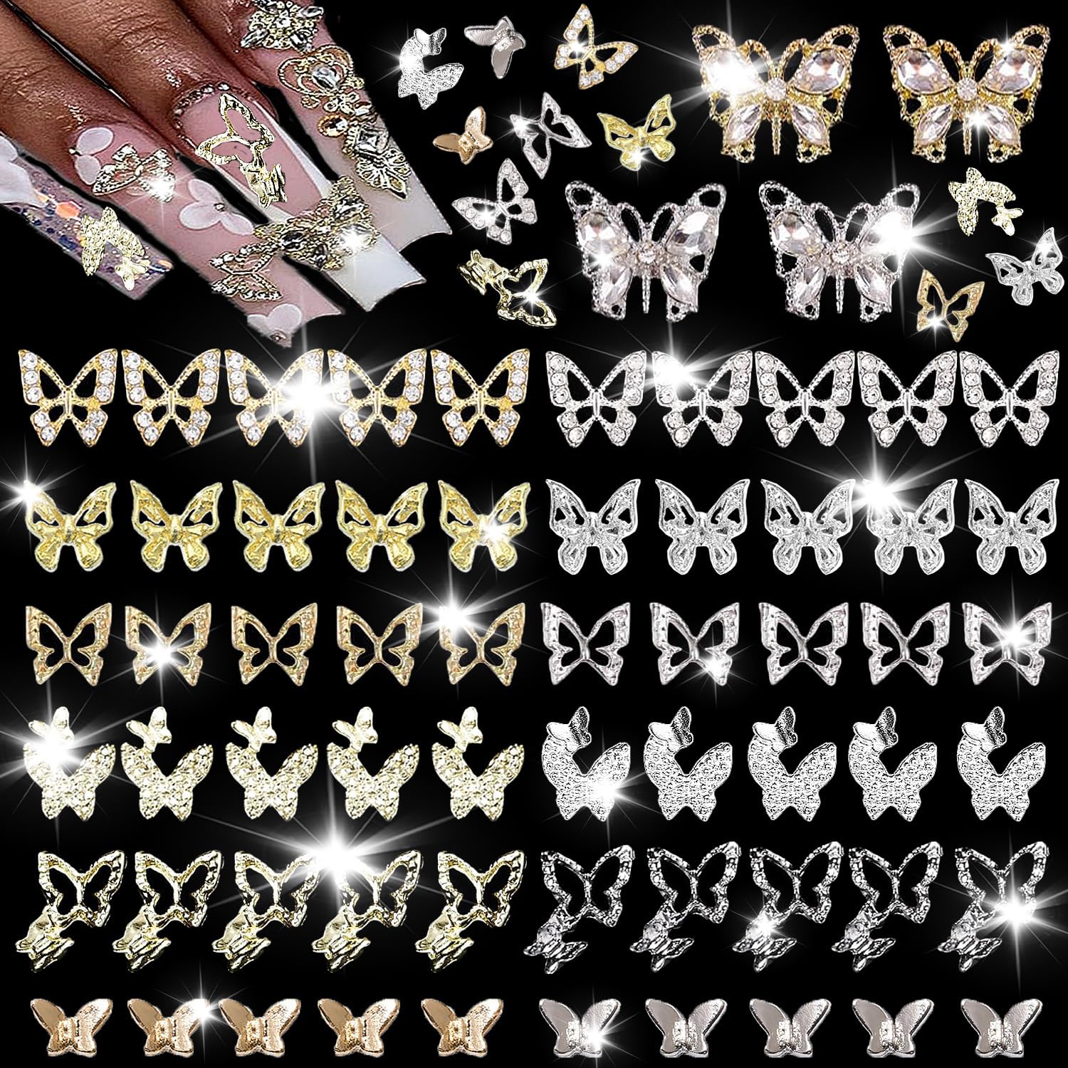 KACHIMOO front packaging displaying 124 butterfly charms for immediate use
