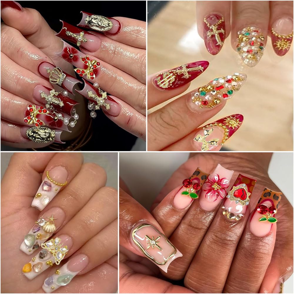 KACHIMOO charms applied on a fingernail demonstrating professional finished look