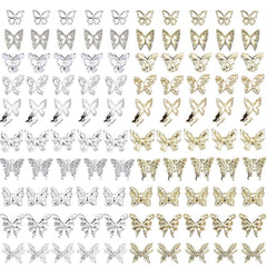 KACHIMOO front packaging displaying 100 silver and gold butterfly charms for variety