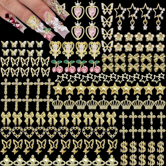 KACHIMOO front packaging showing 19-style gold nail charms and quantity benefit