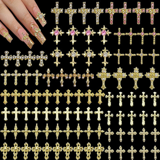KACHIMOO packaging with 100 gold cross charms showing variety and convenience