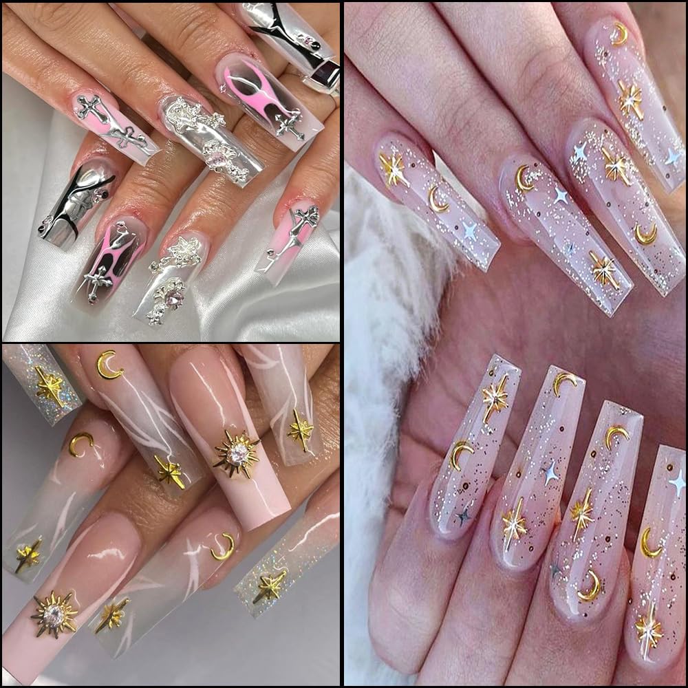 KACHIMOO charms applied on gel nails demonstrating dimensional accent and style