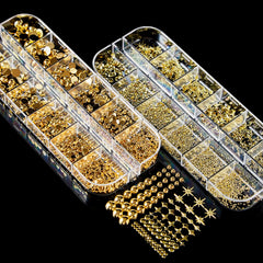 KACHIMOO tabletop lifestyle shot with finished nail sets illustrating styling ideas