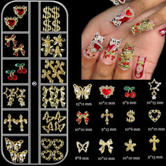 KACHIMOO open box displaying mixed charms and pearls for quick nail styling