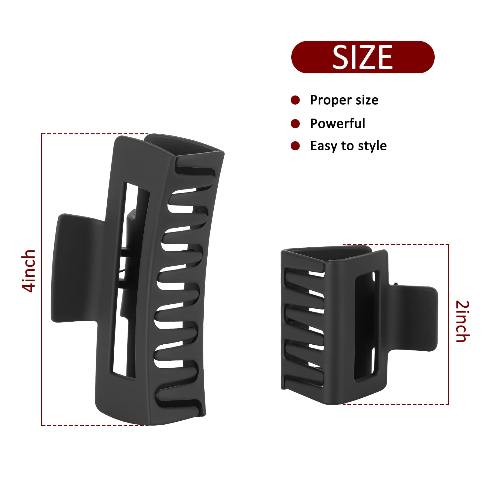 Kacmagic large clip close-up with matte finish for secure hold