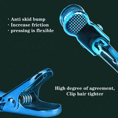 KACYDI clip holding a salon section during styling, stable positioning for accuracy