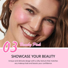 Kaely applied on model cheek demonstrating natural sculpting benefit