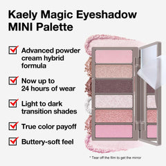 Kaely eyeshadow application with brush demonstrating easy blending benefit