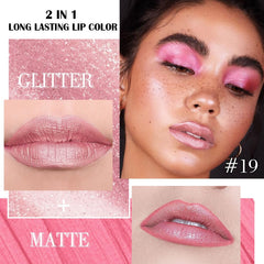 Kaely close-up of pearlescent metallic texture highlighting reflective glow benefit