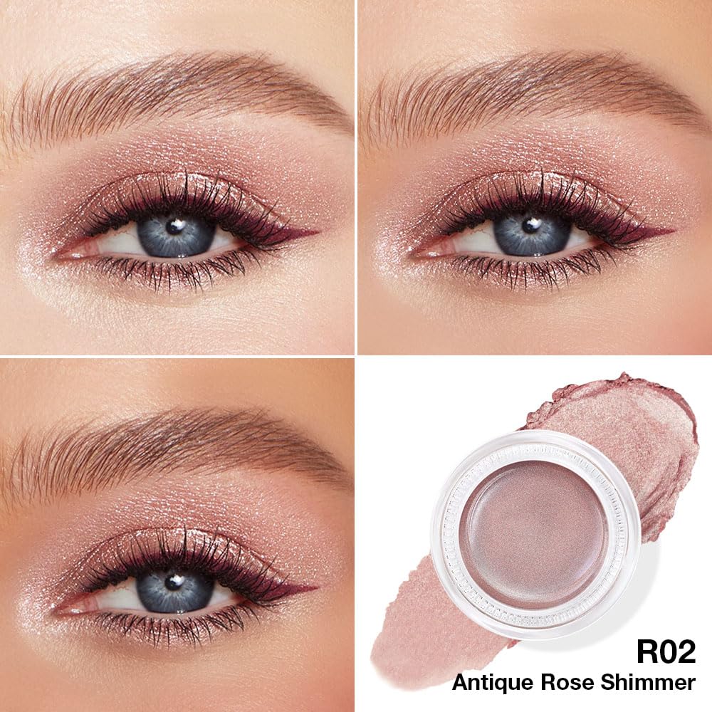Kaely cream eyeshadow open lid showing R02 shade and clear product labeling