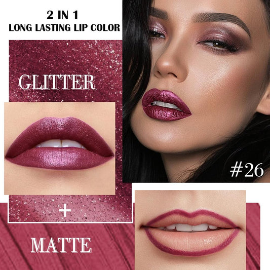 Kaely close-up of both lip liner and liquid lipstick tips for precise application