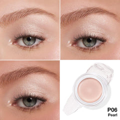 Kaely pot open with swatch demonstrates pearl translucence benefit
