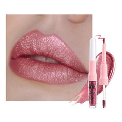 Kaely front packaging showing dual-ended metallic lipstick for quick application
