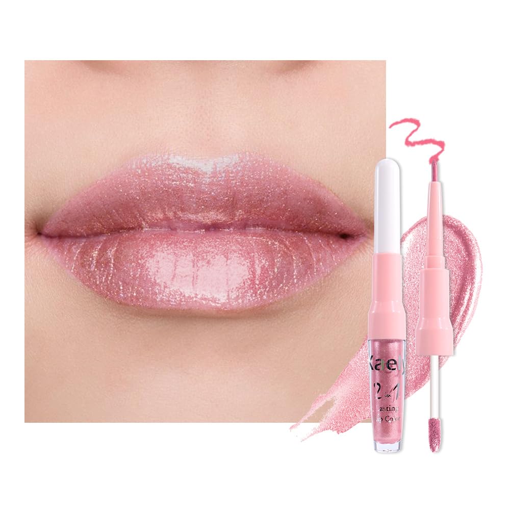 Kaely front packaging showing nude pink metallic shade and dual-ended design benefit