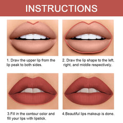 Kaely application on lips demonstrating smooth glide and defined shape