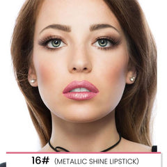 Kaely lip texture close-up highlighting metallic shimmer and smooth finish