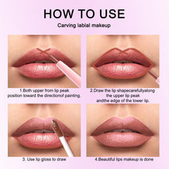 Kaely lipstick worn by model in daylight showing long-wear benefit