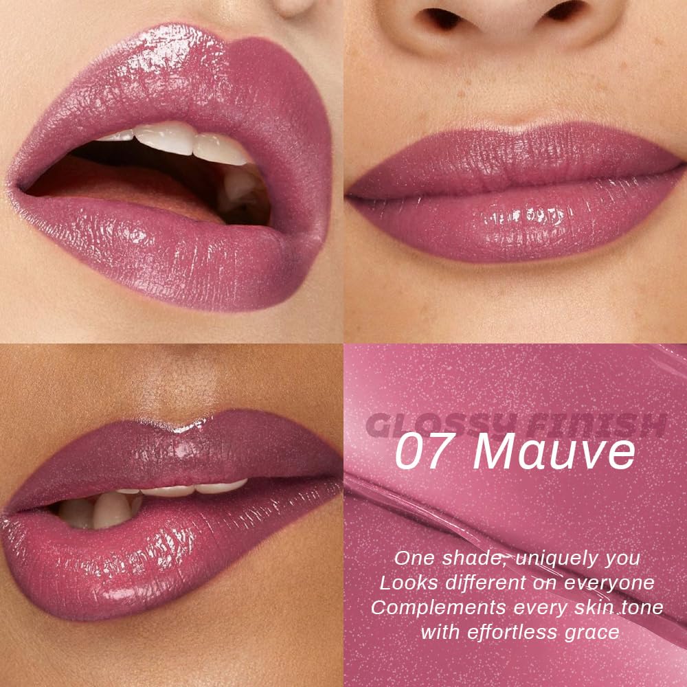Kaely lifestyle closeup on lips demonstrating natural mauve shine