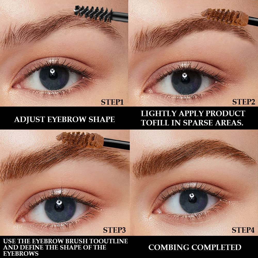 Kaely before and after brows on model demonstrating natural fullness