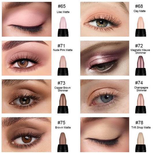 Kaely open set displaying eight shade sticks for quick shade selection and portability