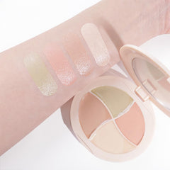 Kaely palette in hand for scale, demonstrating travel-friendly compact convenience