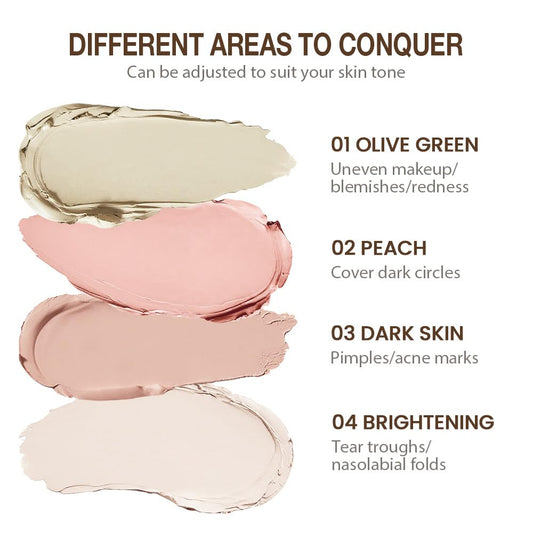 Kaely close-up of cream concealer pans showing smooth texture for flawless blending