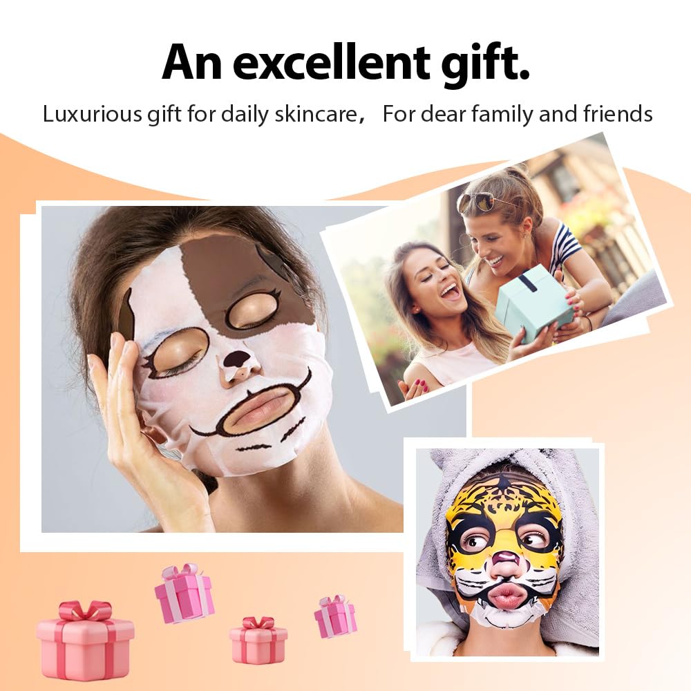 Kaely masks arranged at a party table illustrating group-friendly skincare fun