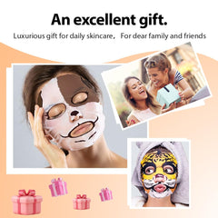 Kaely masks arranged at a party table illustrating group-friendly skincare fun