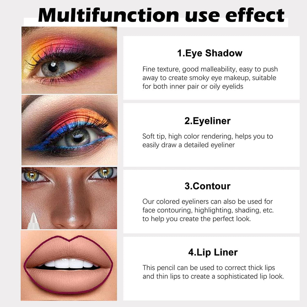 Kaely pencil in use along upper lash line for sharp definition and long-lasting wear