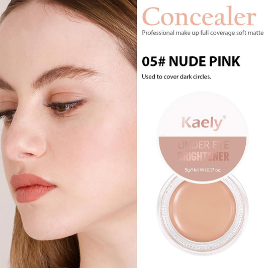 Kaely open palette displaying seven corrective shades and brush