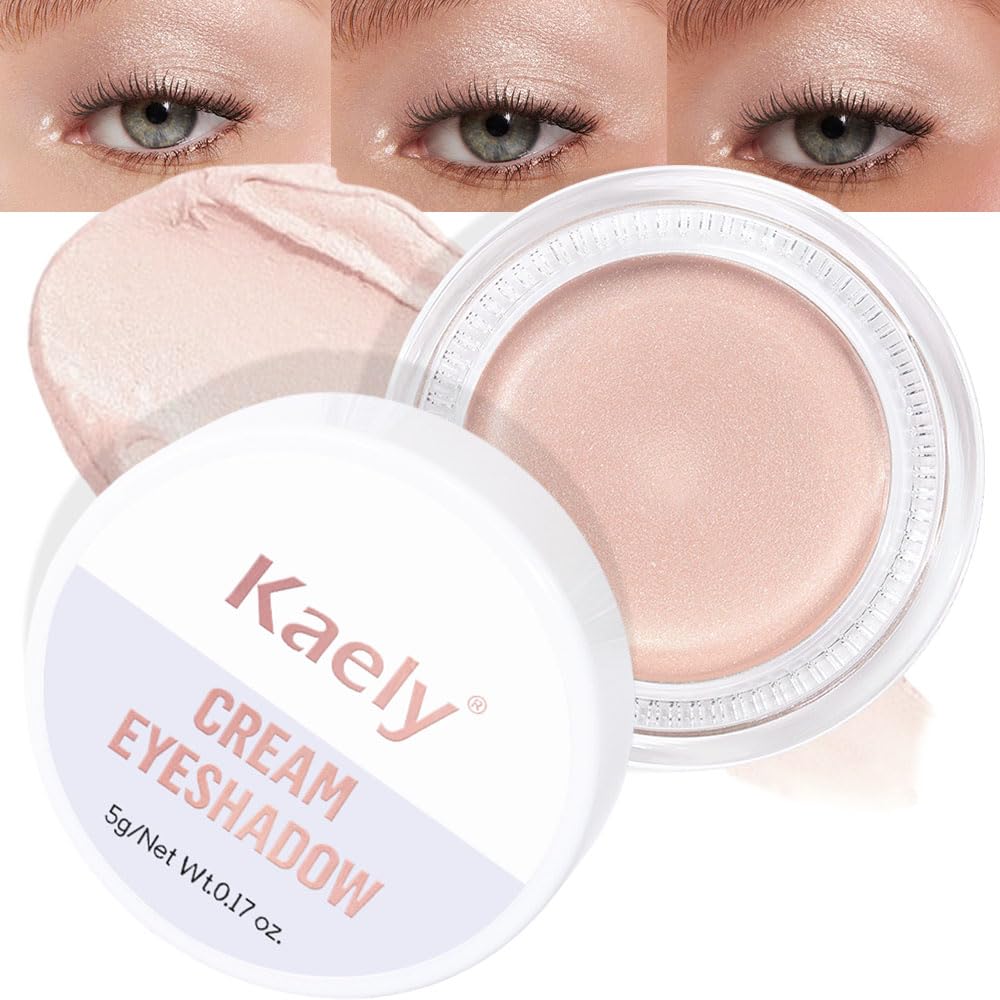 Kaely cream eyeshadow pot front view shows compact design and brand