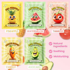 Kaely close-up of single sheet mask saturated with serum for deep hydration