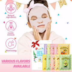 Kaely mask next to a hand to show size and easy application benefit