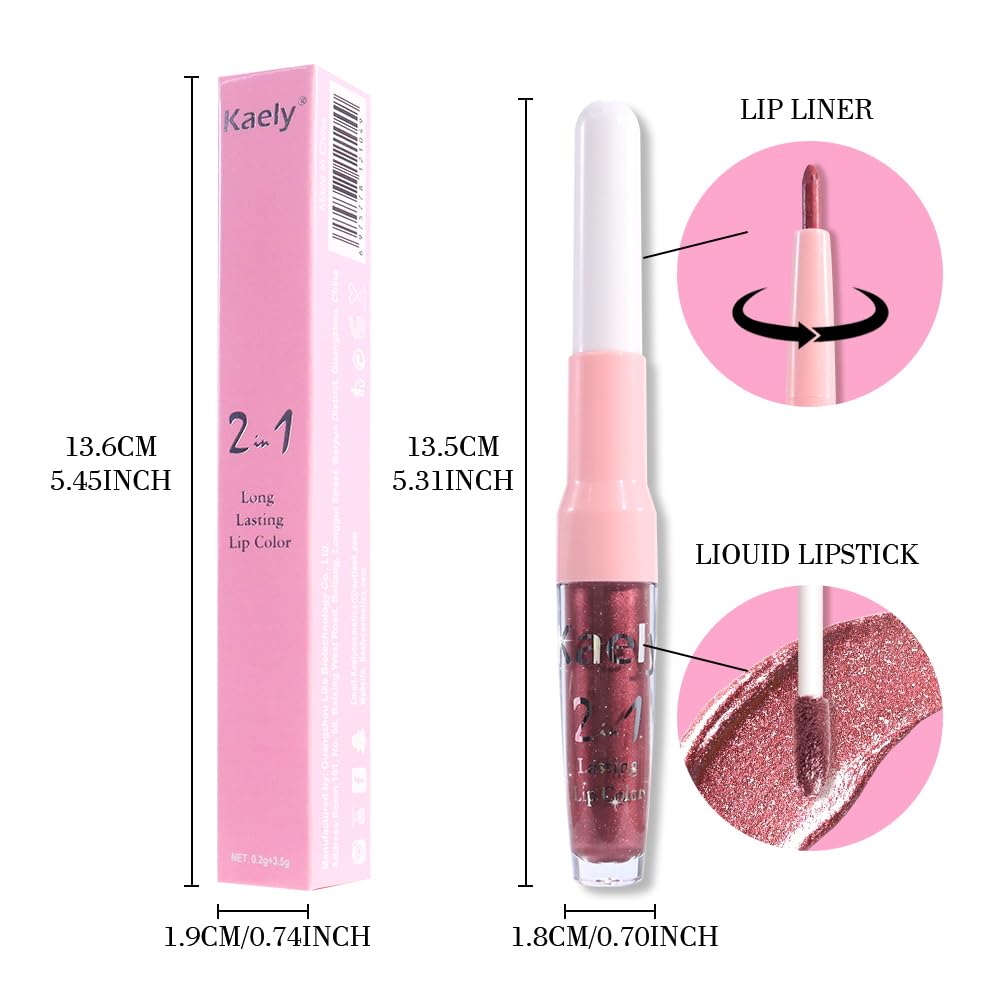 Kaely lipstick next to coin showing compact travel-friendly size for on-the-go touch-ups