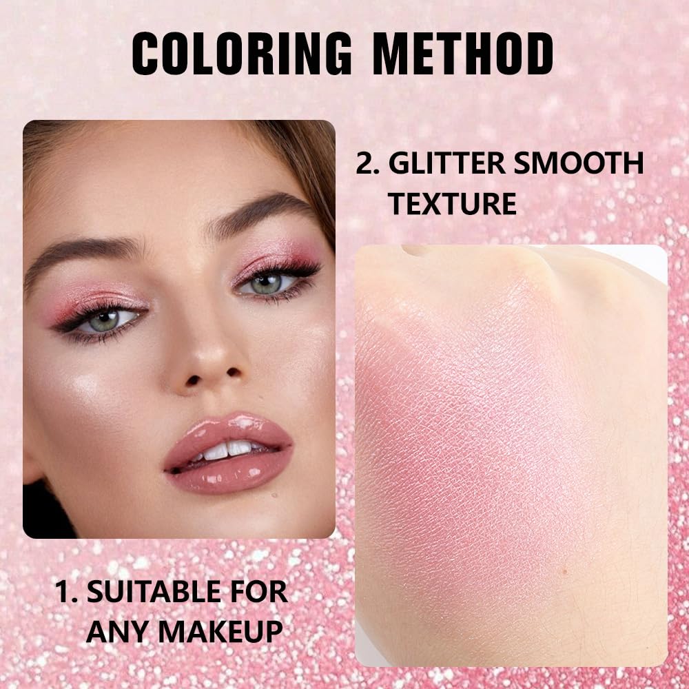 Kaely pink shimmer swatch on arm showing luminous payoff