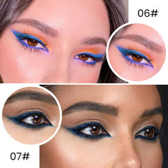 Kaely creamy swatches of light and dark blue on skin showing rich pigment payoff