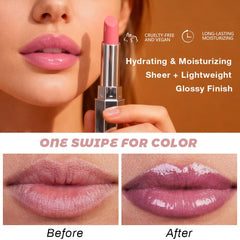 Kaely tube detail cherry highlighting glossy sheen and color payoff