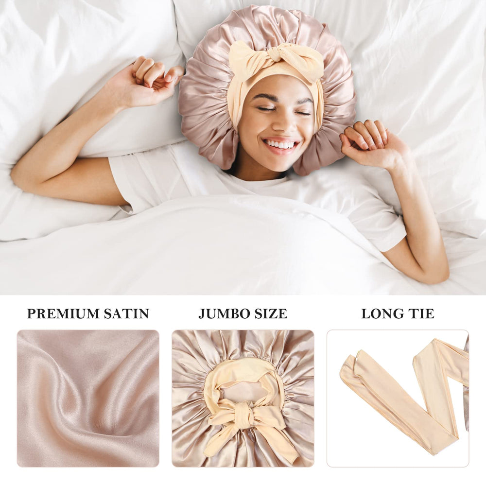 Kafteri bonnet adjustable tie band detail showing customizable secure fit