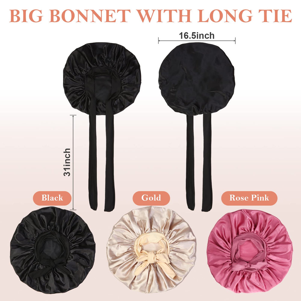 Kafteri bonnet next to hand to illustrate jumbo size and full coverage