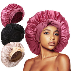 Kafteri bonnet front packaging showing three-piece set and size benefits