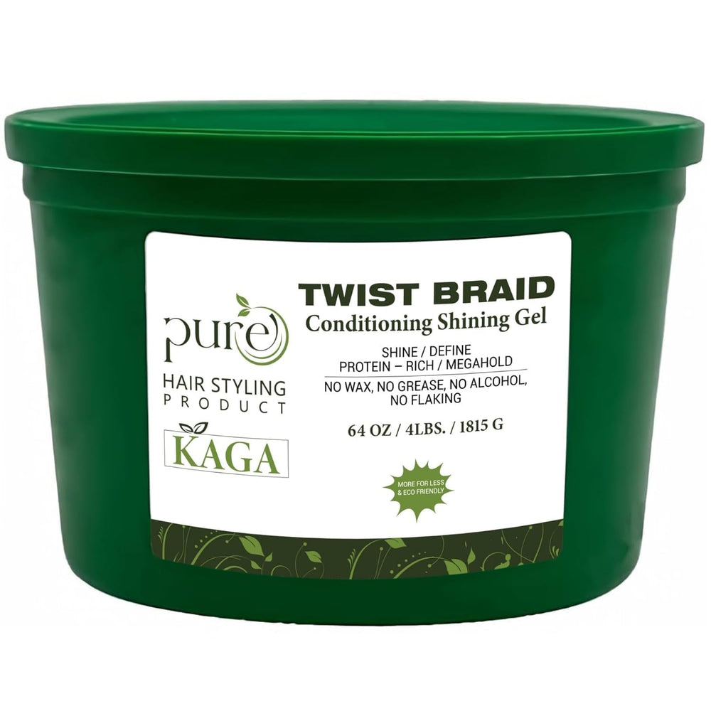 KAGA jar front 64oz showing professional-size and clear gel benefit